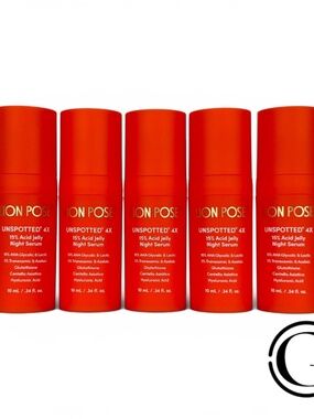 LOT OF 4 Lion Pose UNSPOTTED 4X Acid Jelly Night Serum .34 oz EACH / 40 ml TOTAL